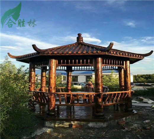 防腐木涼亭