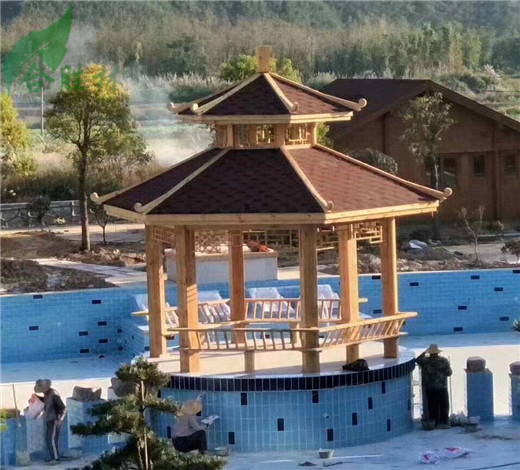 防腐木涼亭