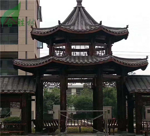 防腐木涼亭